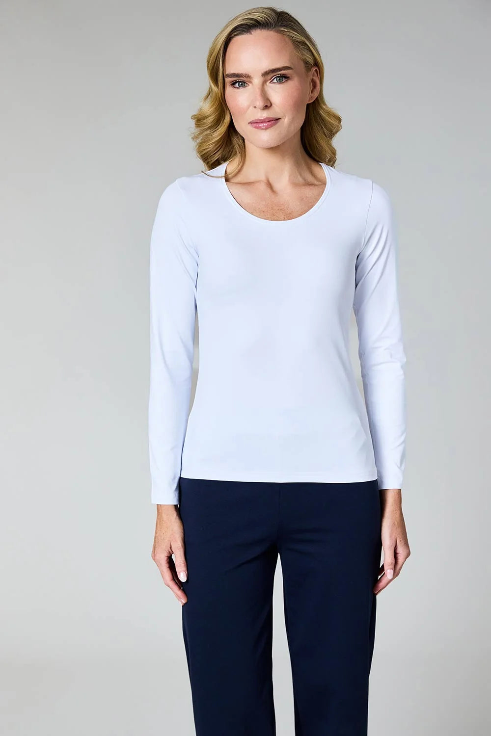 Deck Paula Long-Sleeve Top - White