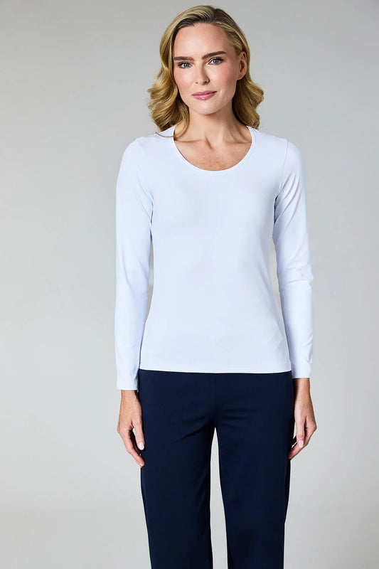 Deck Paula Long-Sleeve Top - White