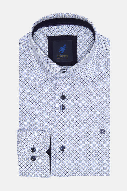 Benetti Porsche Pattern Shirt - Blue