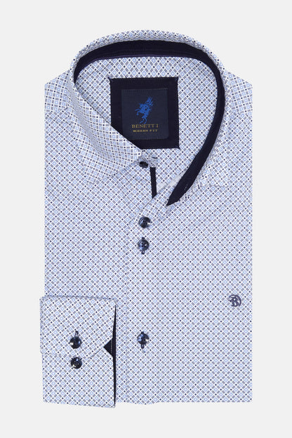 Benetti Porsche Pattern Shirt - Blue