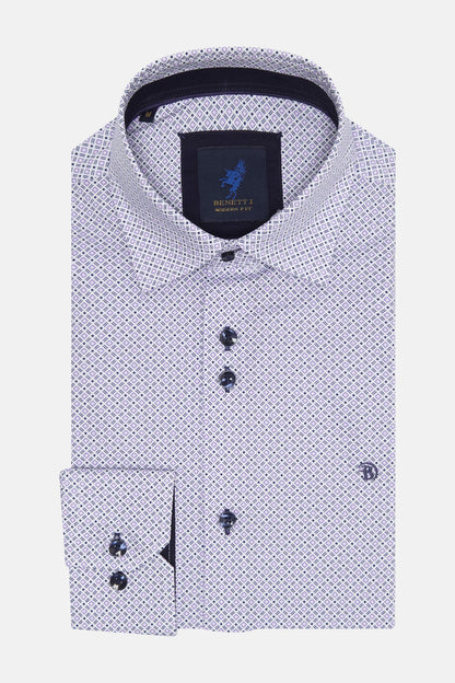 Benetti Porsche Pattern Shirt - Lilac