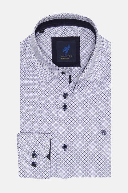 Benetti Porsche Pattern Shirt - Lilac