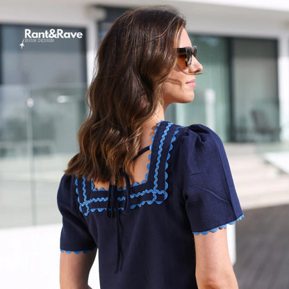 Rant&Rave Reyna Top - Navy