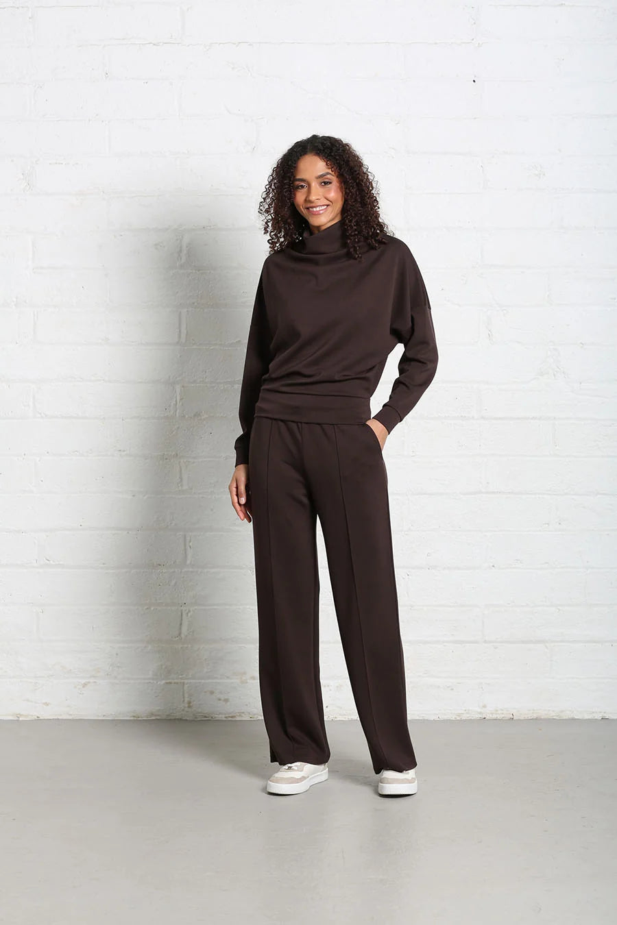 Relax & Renew Sable Cowl Neck Chocolate