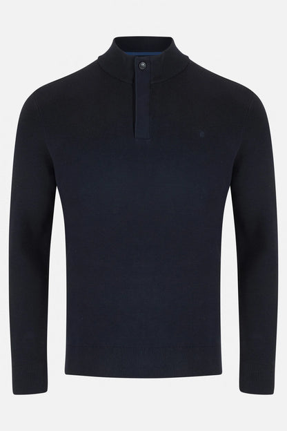 Benetti Ross 1/4 Zip Knit Jumper - Navy