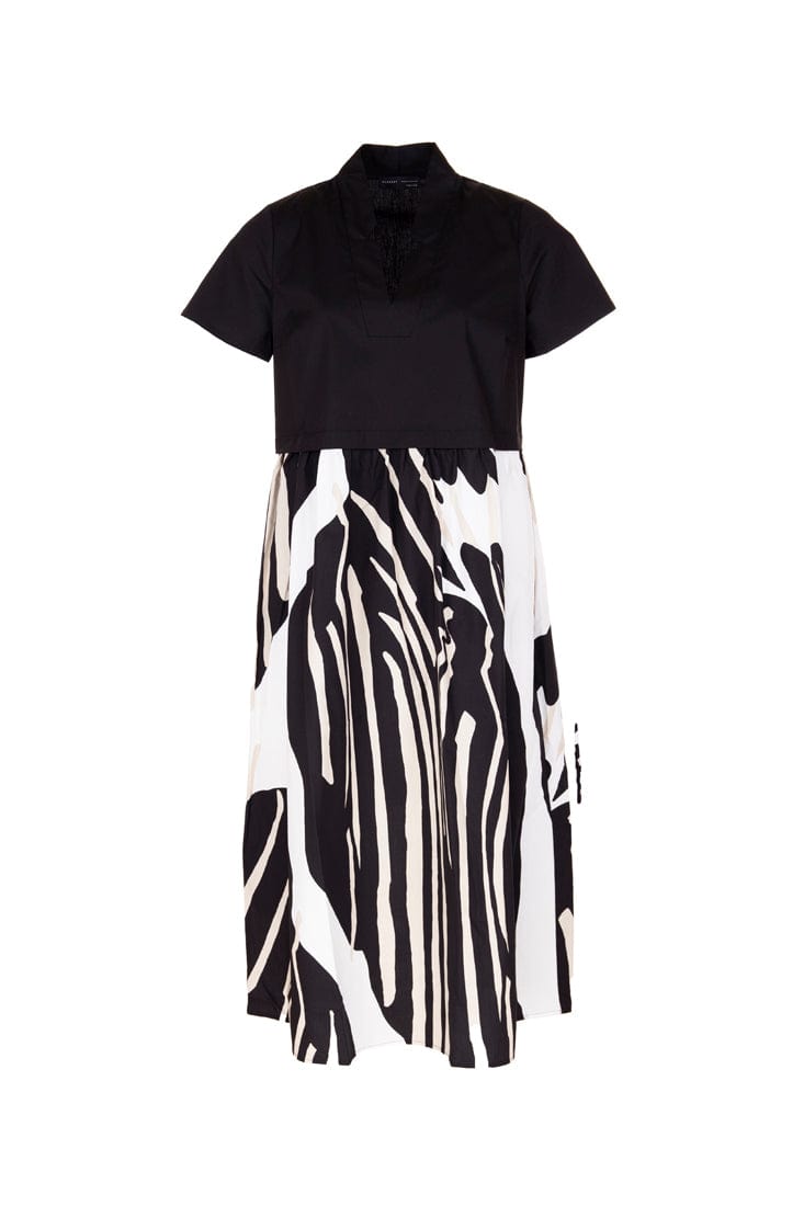 Peruzzi Contrast Monochrome Dress - Black