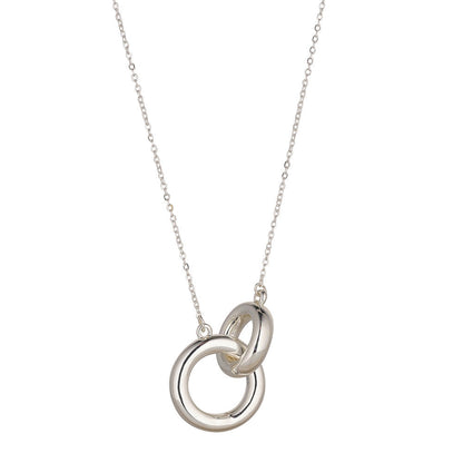 Knight & Day Interlinking Circles Silver Necklace