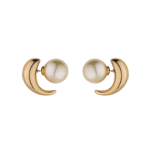 Knight & Day Double Sided Faux Pearl Earrings