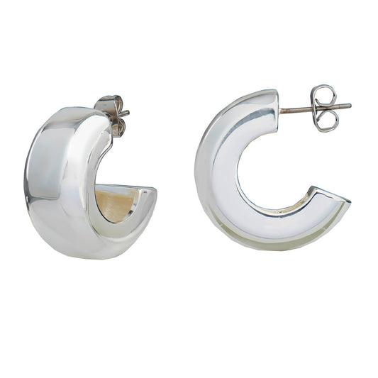 Knight & Day Nola Silver Hoops