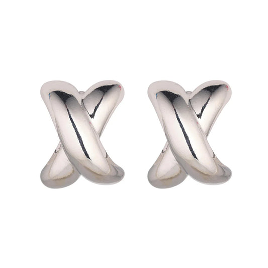 Knight & Day Kiss Kiss Silver Earrings