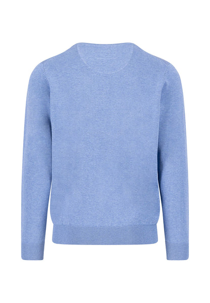 Fynch Hatton Round Neck Superfine Knitwear - Crystal Blue