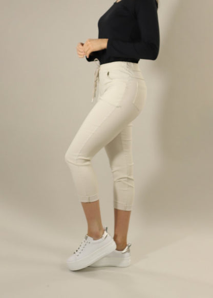 Deck Cotton Joggers - Beige