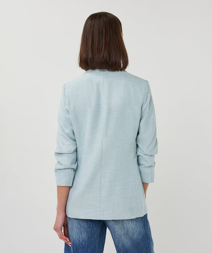 EsQualo Linen Look Blazer - Blue