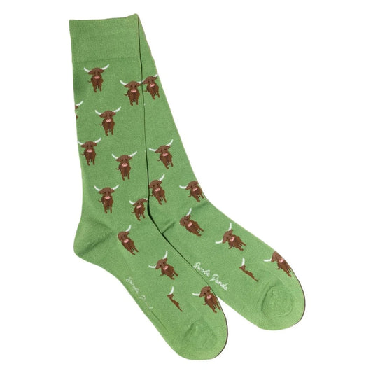 Swole Panda Bamboo Socks - Highland Cow