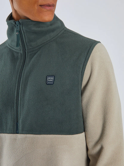 Diesel Strait Fleece Half Zip - Stone Biscuit