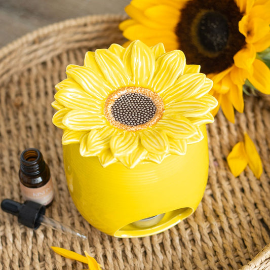Sunflower Ceramic Oil Burner and Wax Warmer