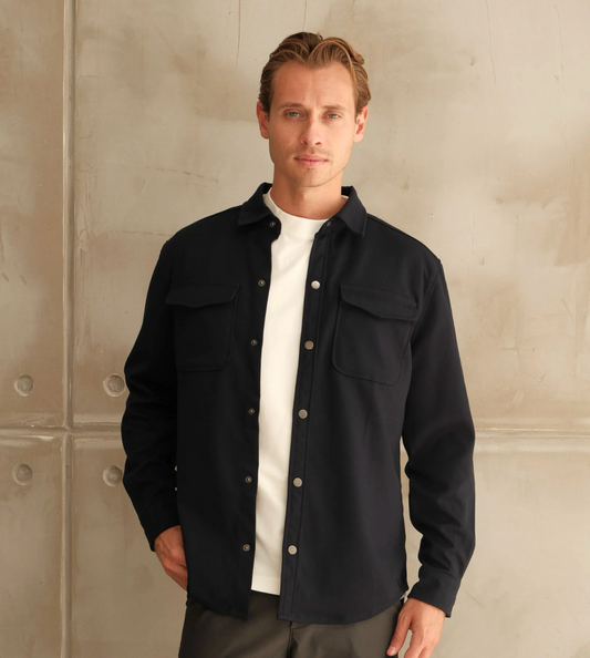 Walker & Hunt Mason Overshirt - Navy