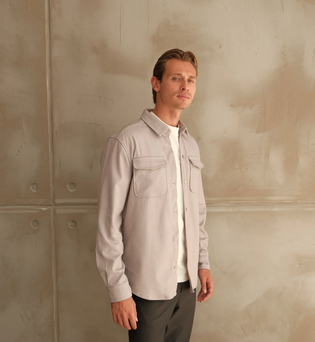 Walker & Hunt Mason Overshirt - Grey
