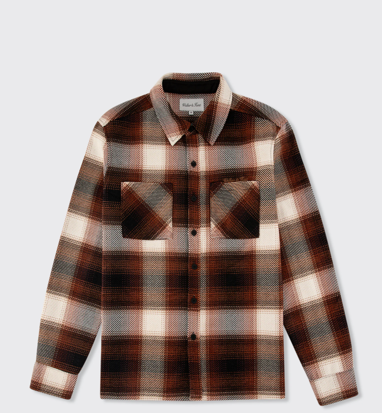Walker & Hunt Mercer Check Shirt - Mocha