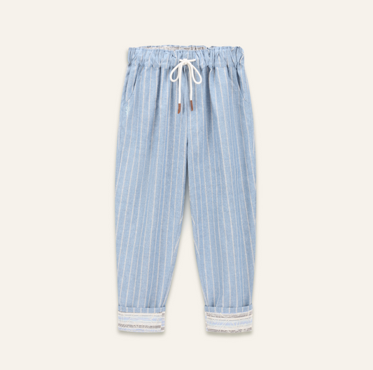 ORFEO Paris Lola Stripe Pant - Blue