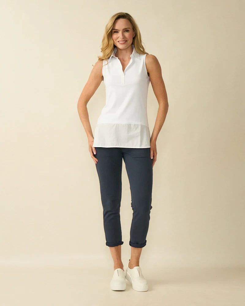 Deck Sienna Sleeveless Top - White
