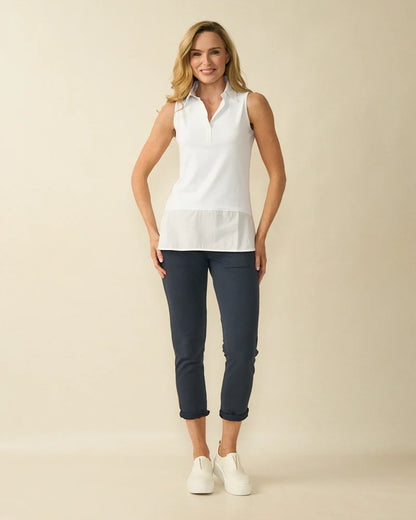 Deck Sienna Sleeveless Top - White