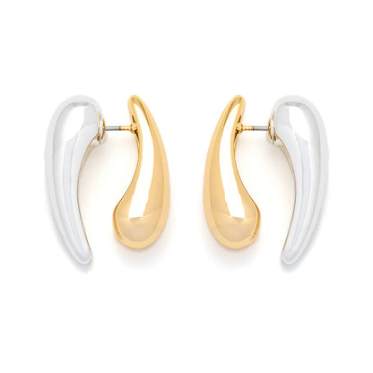 Knight & Day Double Sided Mixed Metal Earring