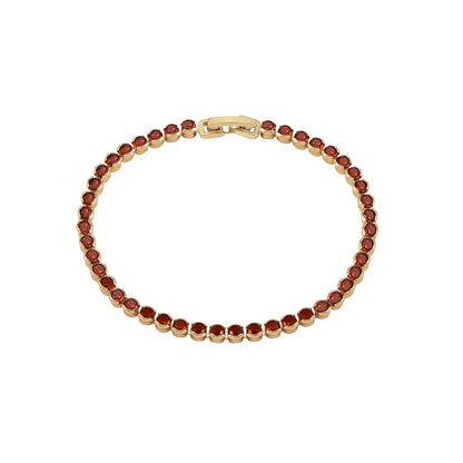 Knight & Day Dakota Tennis Brscelet - Garnet