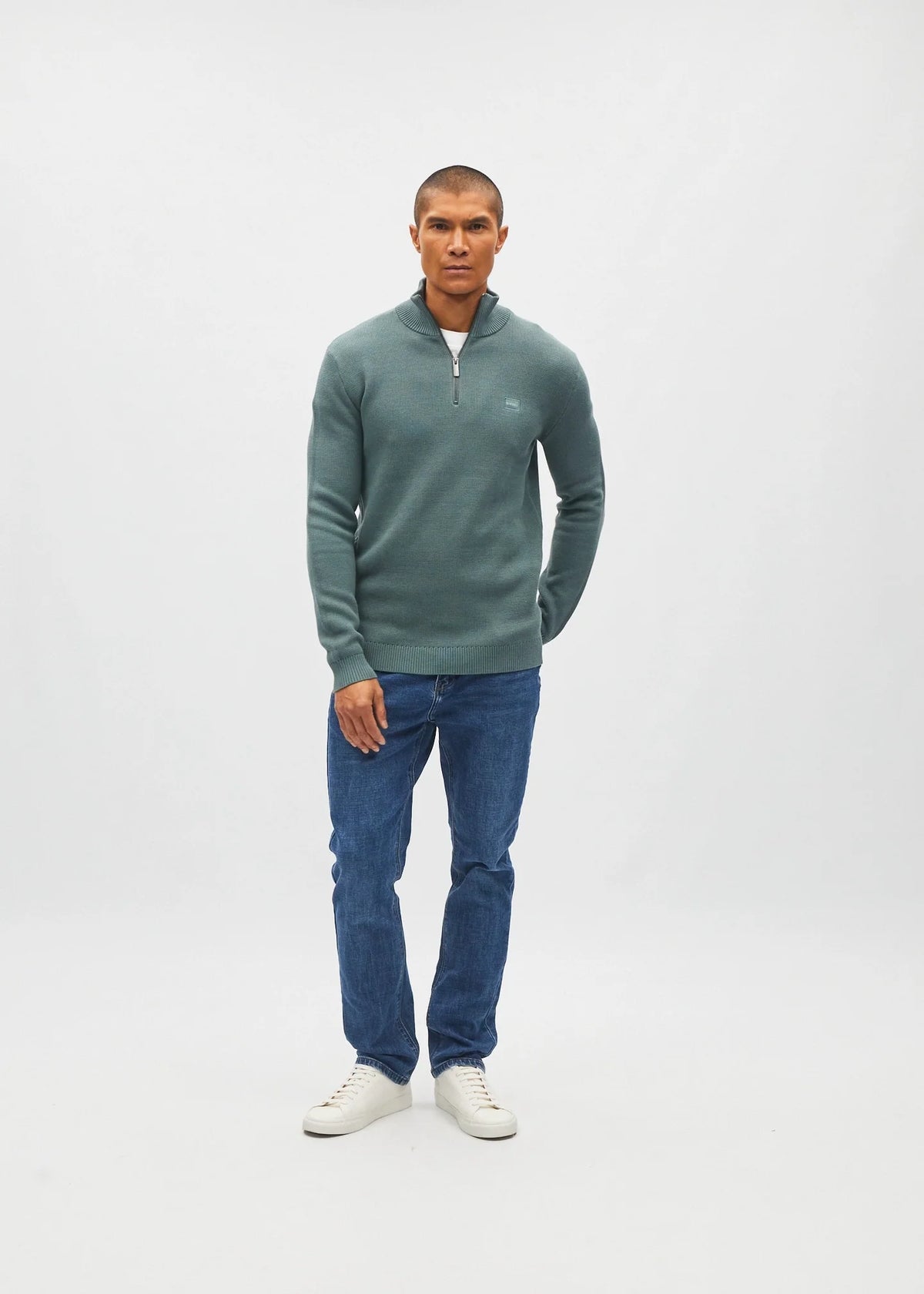 Diesel Twain Half Zip - Green Meadow