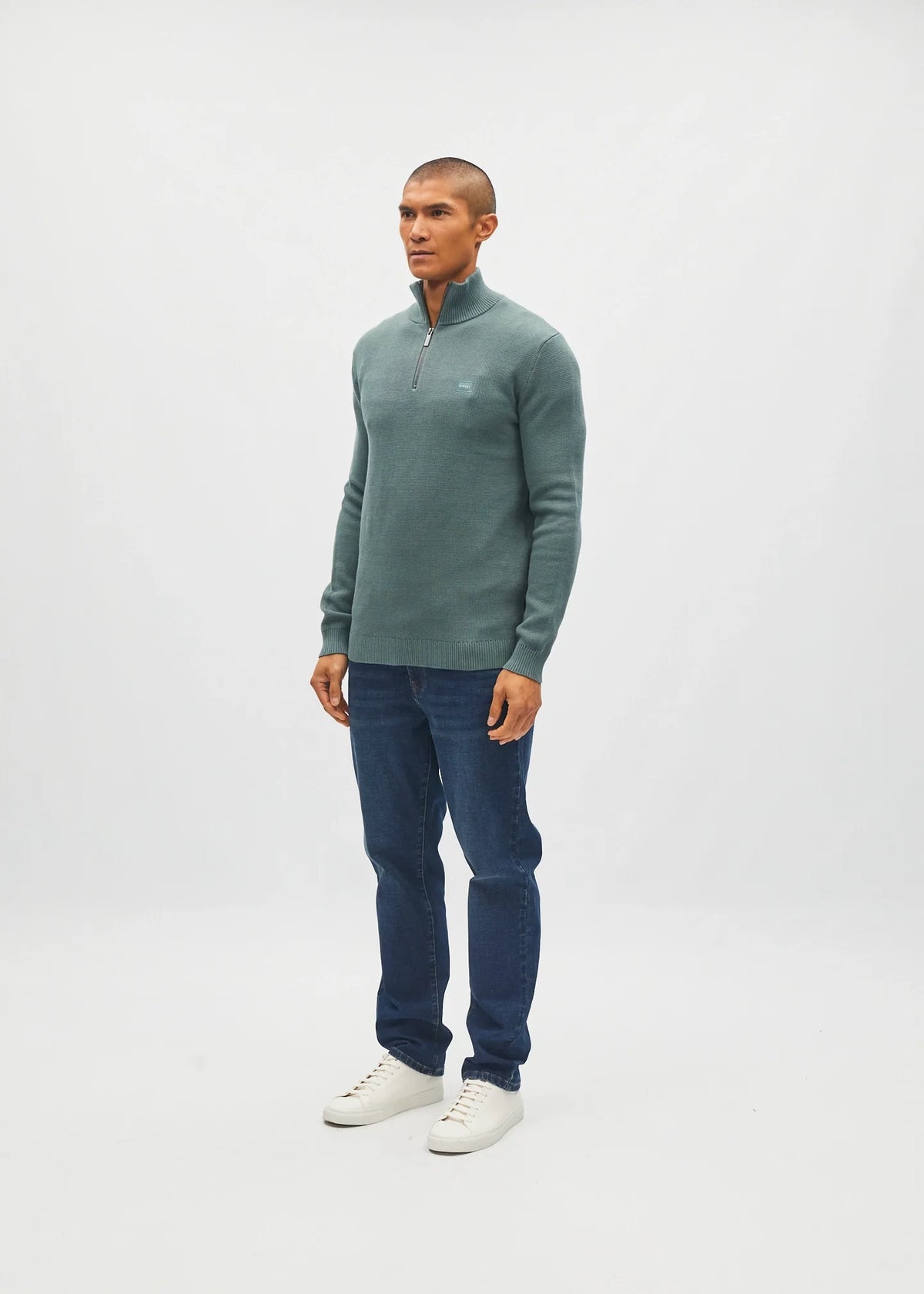 Diesel Twain Half Zip - Green Meadow