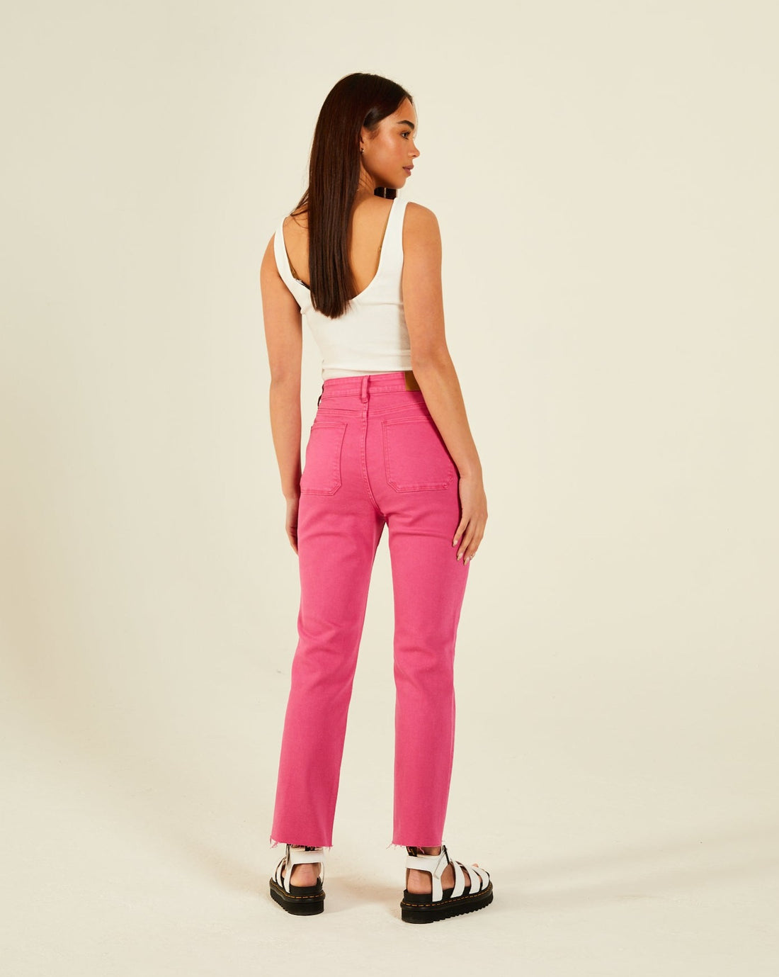 Diesel Tara Crop Flare Jeans - Pink