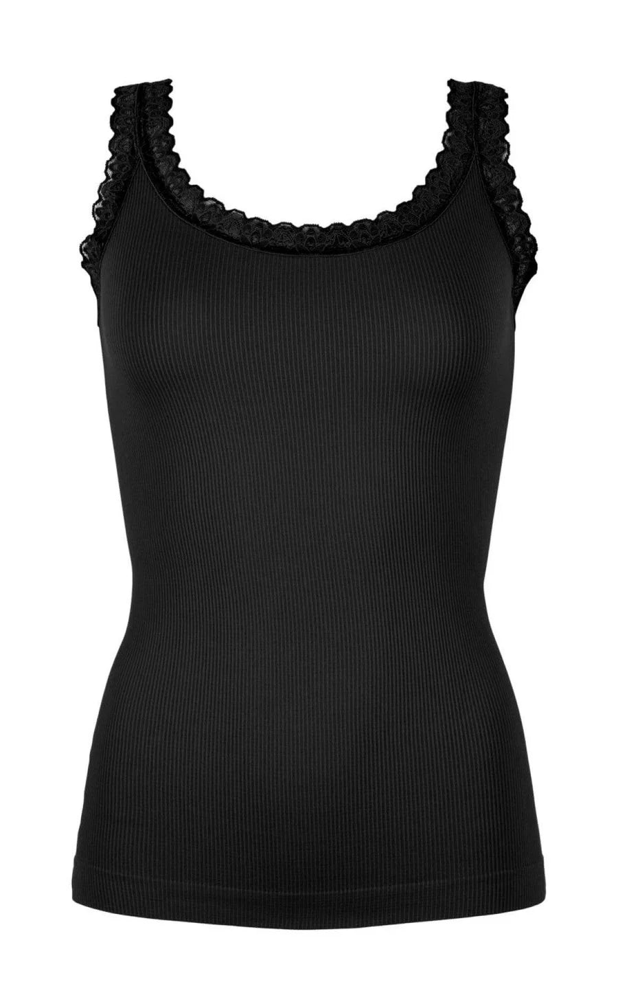 Tim & Simonsen Frida Rib Top - Black