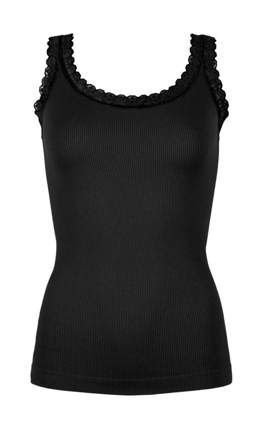 Tim & Simonsen Frida Rib Top - Black
