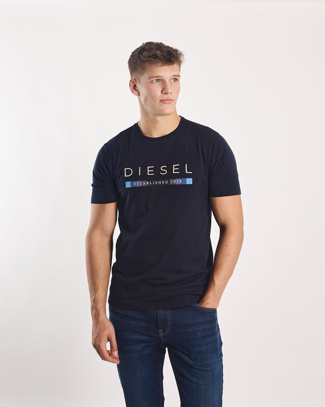 Diesel Uziel T-Shirt - Teal/Wine/Navy