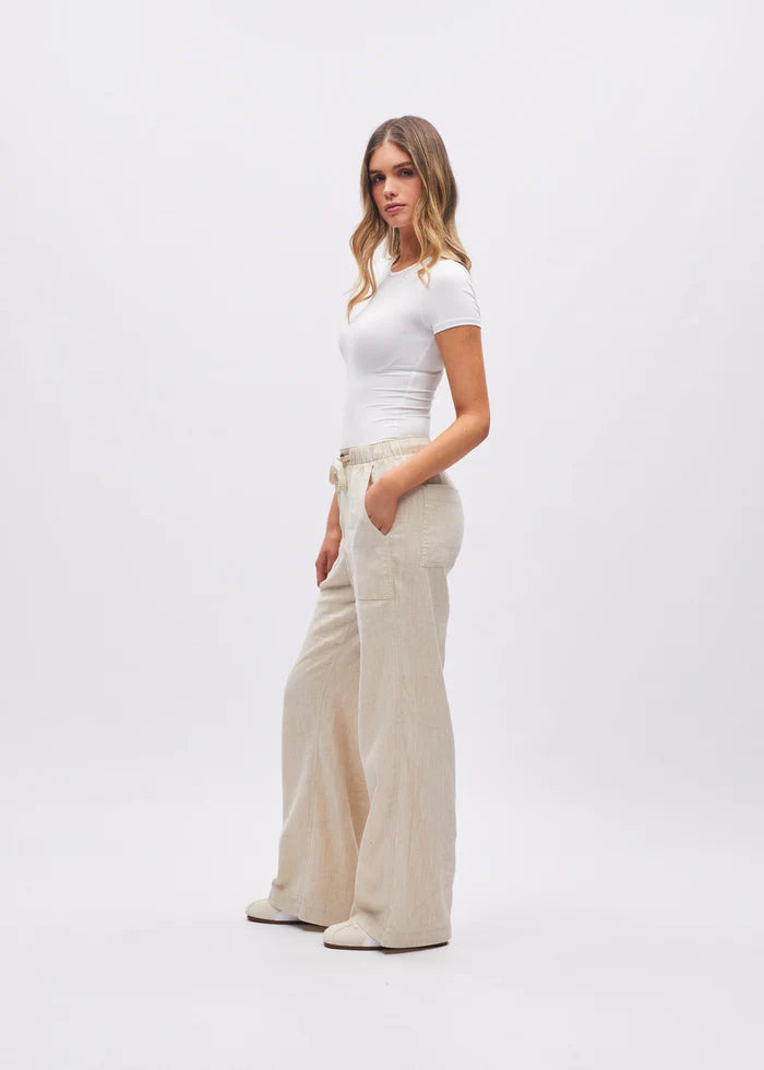 Diesel Opal Linen Trousers - Stone White