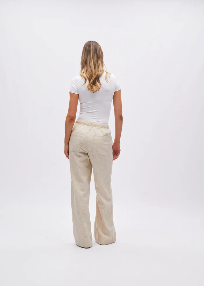 Diesel Opal Linen Trousers - Stone White