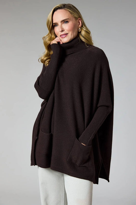 Deck Roll Neck Knit - Choc
