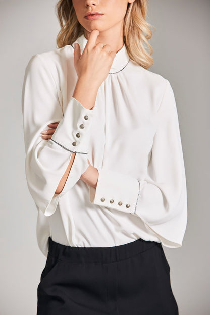 Peruzzi Diamante Blouse - Ivory