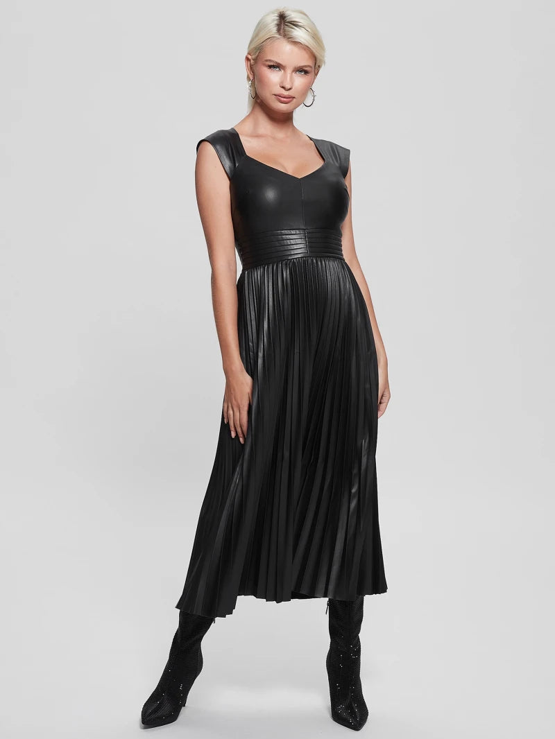 Guess Teri Leather Dress - Black