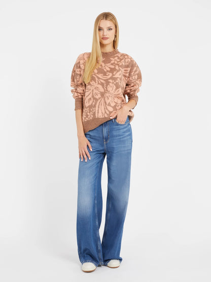 Guess Floral Jacquard Knit Jumper