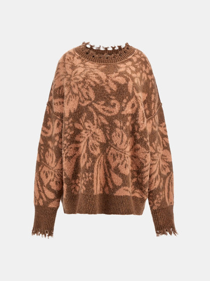 Guess Floral Jacquard Knit Jumper