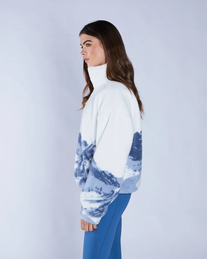 Diesel Winter Half Zip Fleece - Multi Blue