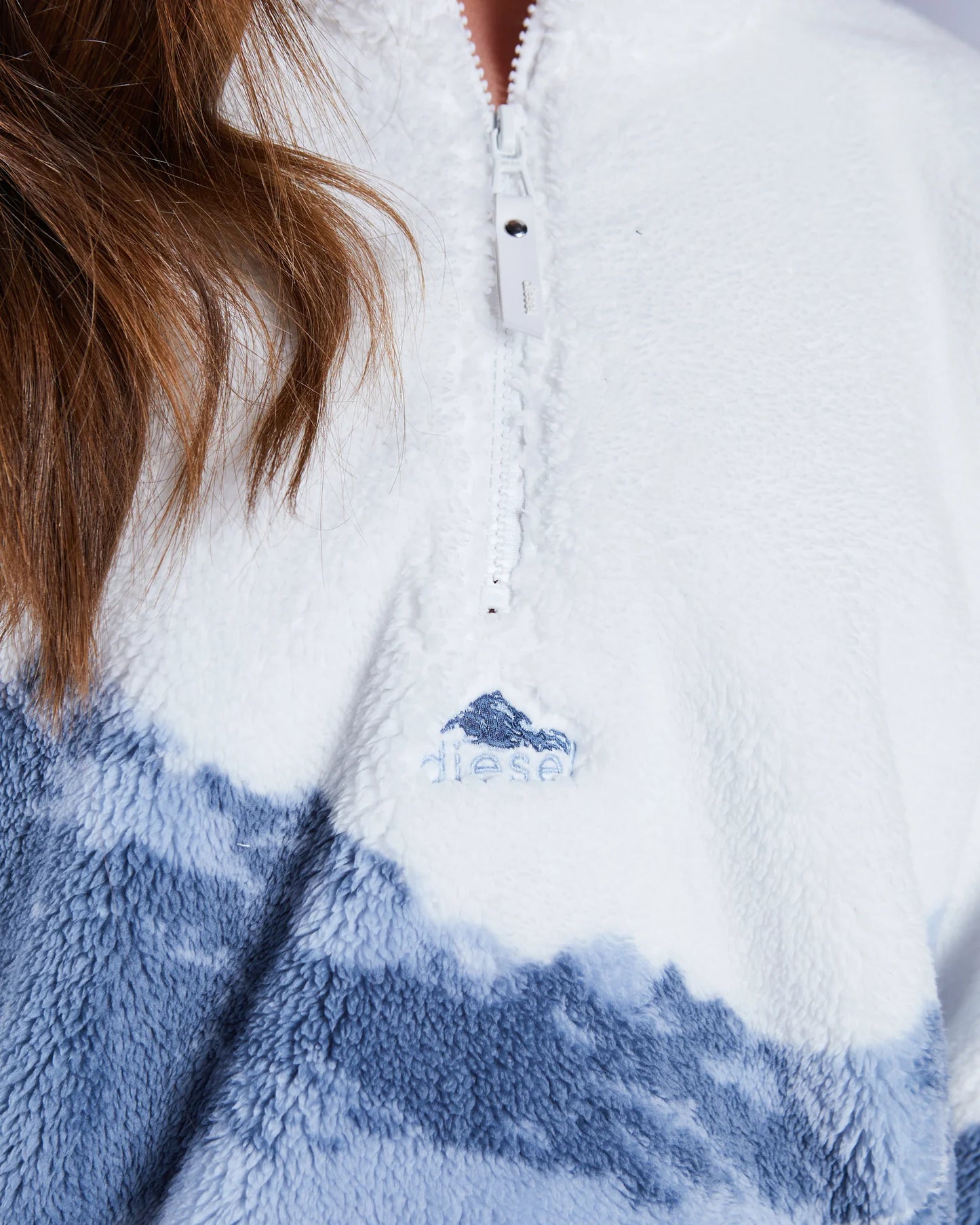 Diesel Winter Half Zip Fleece - Multi Blue