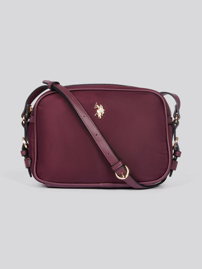 U.S. POLO ASSN. Houston Crossbody Bag - Plum Sheen