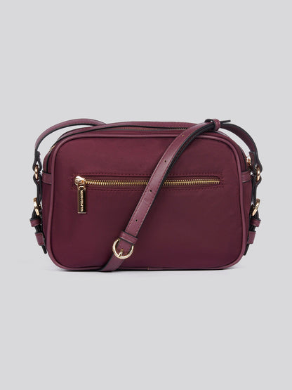 U.S. POLO ASSN. Houston Crossbody Bag - Plum Sheen