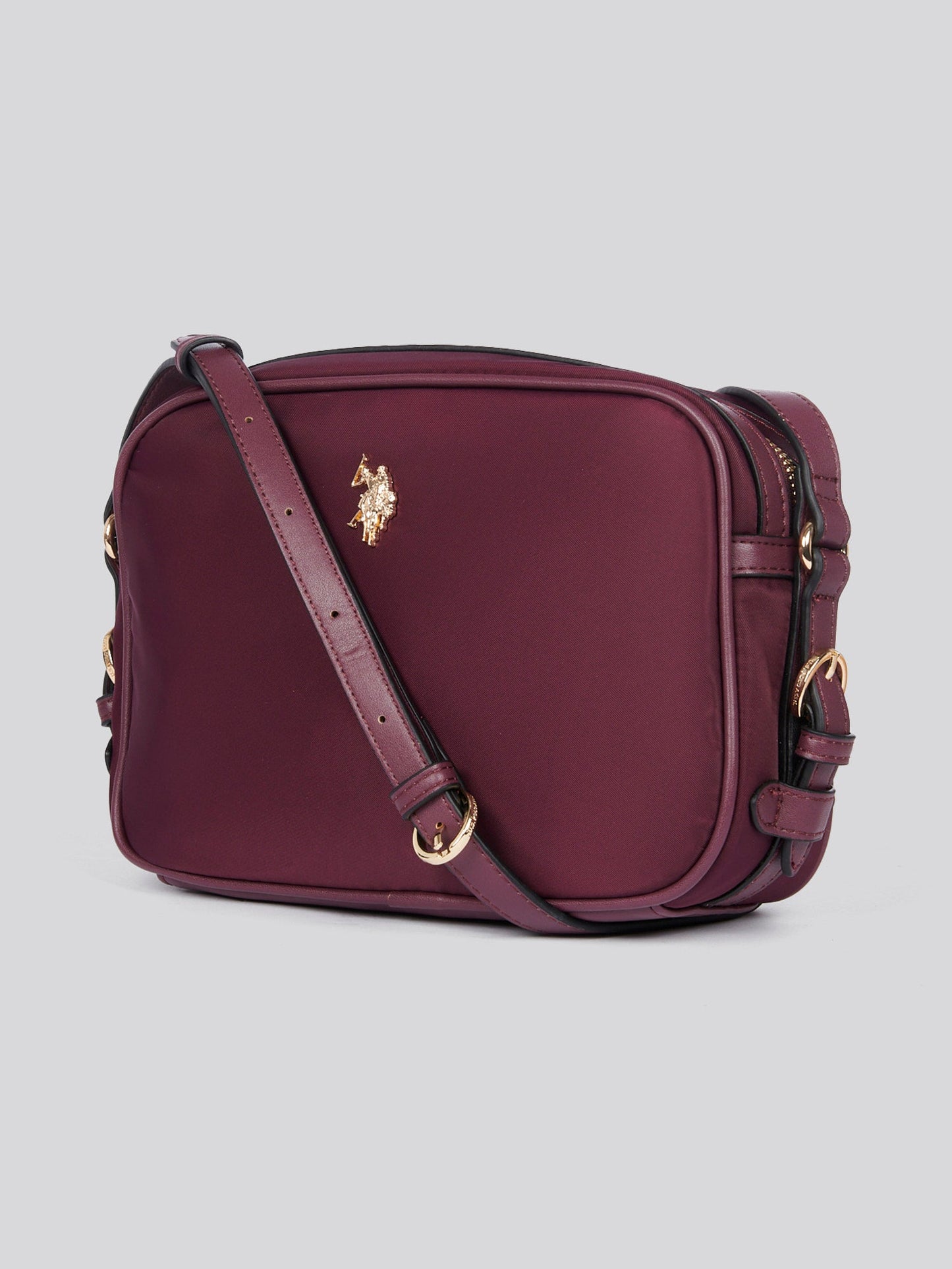 U.S. POLO ASSN. Houston Crossbody Bag - Plum Sheen