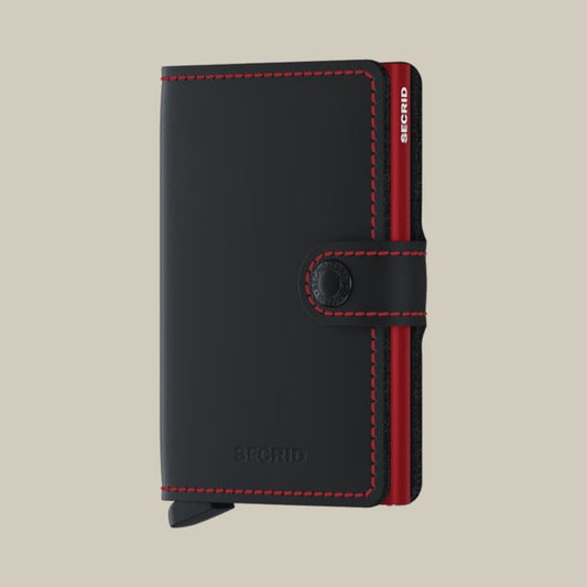 Secrid Miniwallet - Matte Black/Red