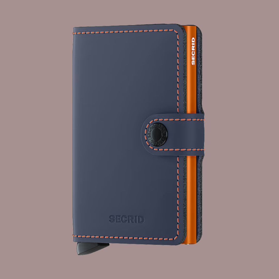 Secrid MiniWallet - Matte Night Blue & Orange