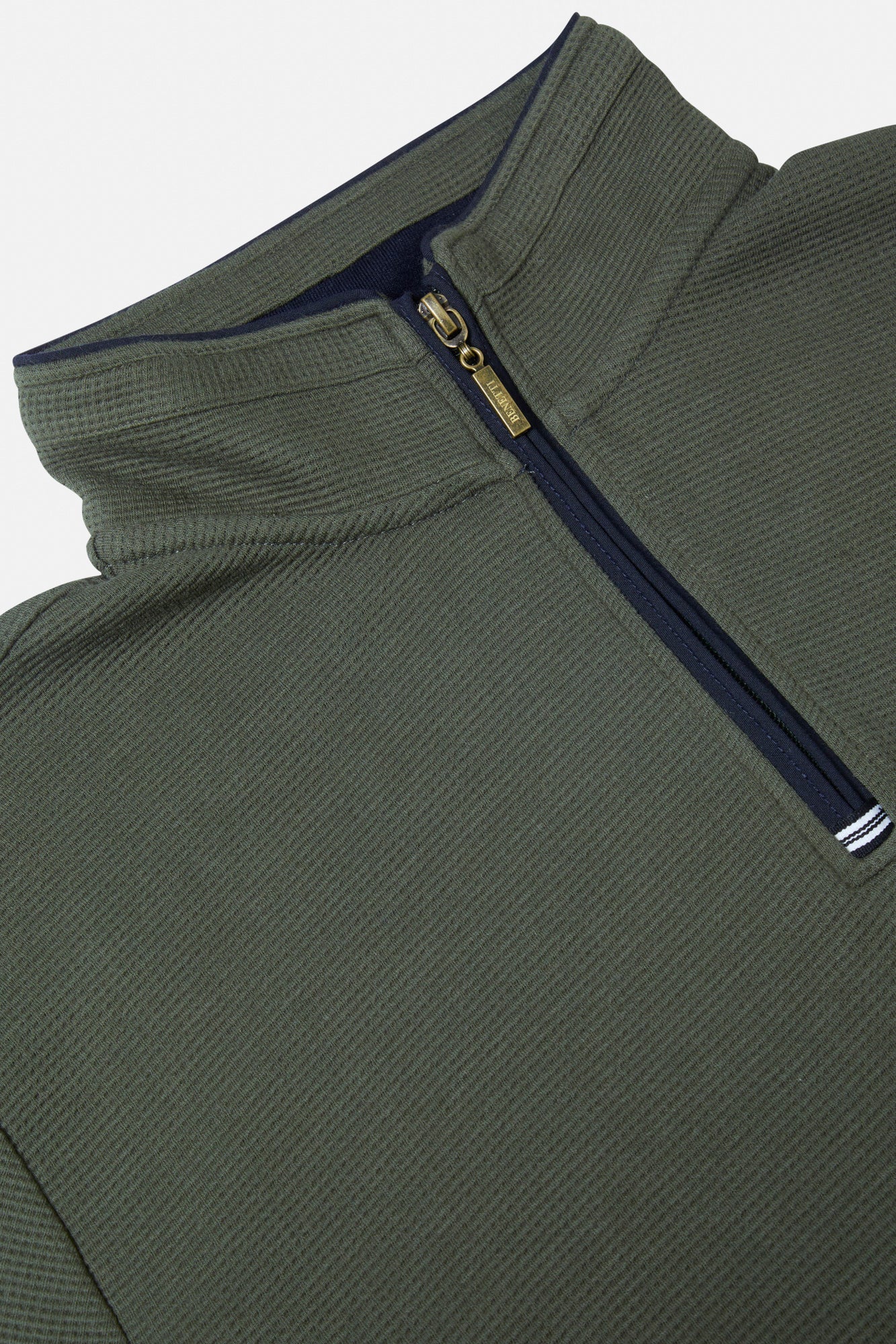 Benetti Walter Jersey 1/4 Zip Jumper - Forest