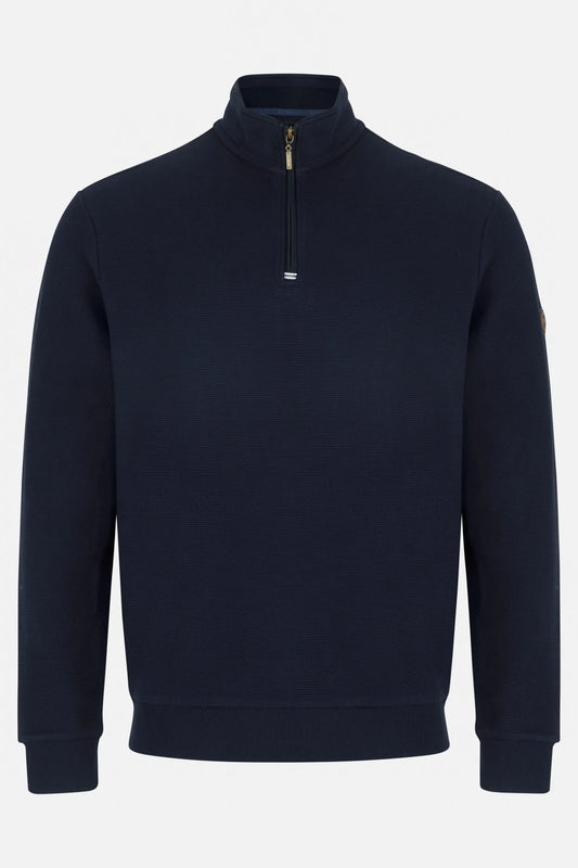 Benetti Walter Jersey 1/4 Zip Jumper - Navy